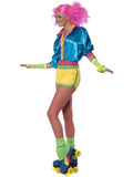 Rollschuh Aerobic Girl Kostüm Neon