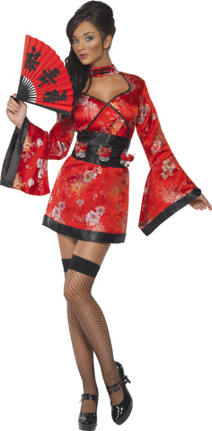 Geisha Kostüm für Damen (mit Shot Glas Halter)
