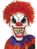 Gruselige Clownmaske (weiss/rot)