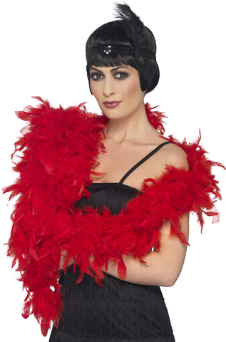 Deluxe red feather boa