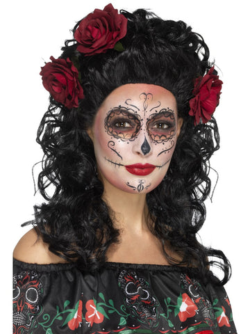 Day of the Dead wig with roses