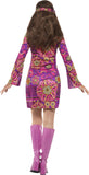 Déguisement femme hippie Woodstock (violet)