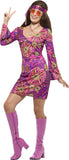 Woodstock Hippie Damen Kostüm (violett)