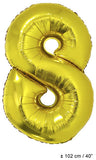Folienballon Zahl "8" Gold