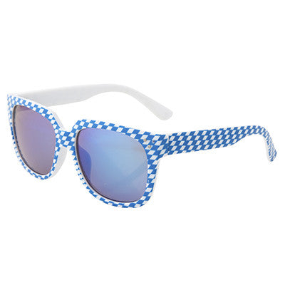 Bayrische Sonnenbrille - blau verspiegelt