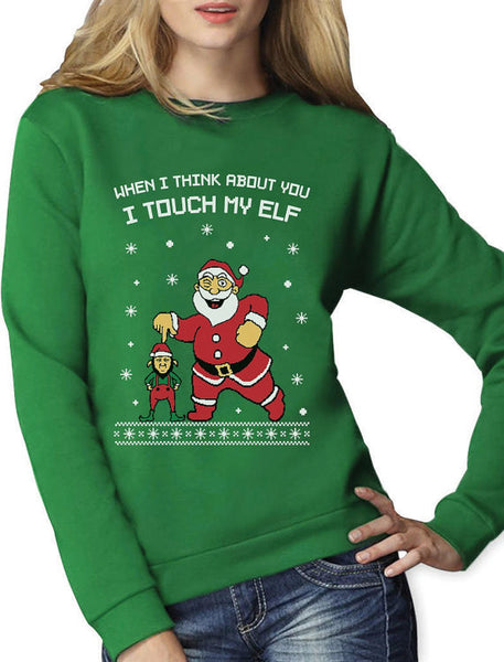 I Touch My Elf - Ugly Christmas Sweater