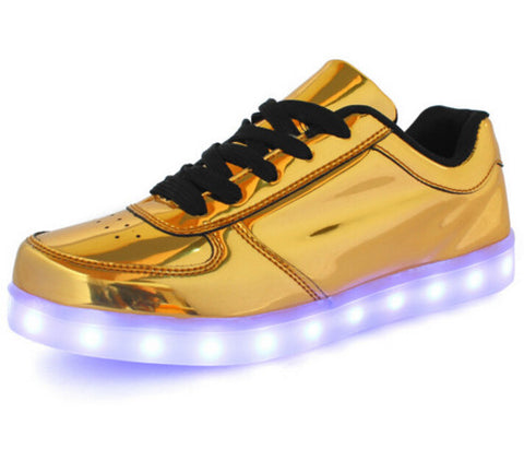 LED Schuhe Gold