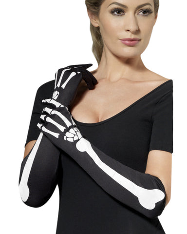 Black skeleton gloves
