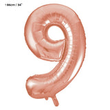 Folienballon Zahl "9" Rose Gold